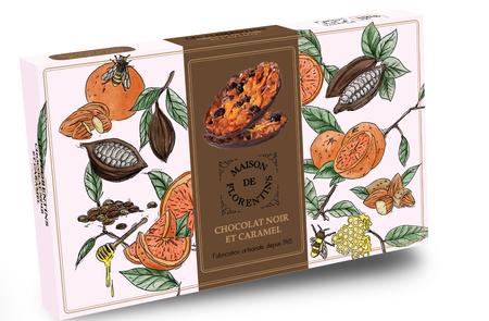 MAISON DE FLORENTIN DARK CHOCOLATE W/ CARAMEL COOKIES 3.5 OZ