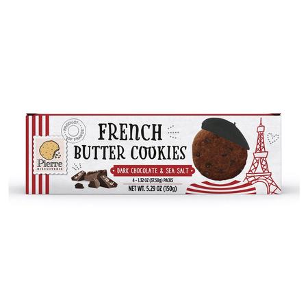 PIERRE FRENCH BUTTER COOKIES DARK CHOCOLATE + SEA SALT