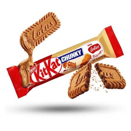 NESTLE KIT KAT CHUNKY WHITE CHOCOLATE W/ BISCOFF BAR