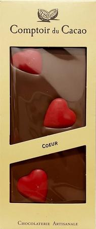 COMPTOIR DU CACAO MILK CHOCOLATE BAR HEARTS 90G