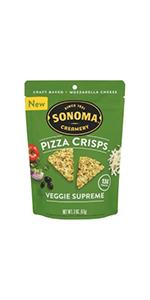 SONOMA CREAMERY VEGGIE SUPREME PIZZA CRISPS 2.25 OZ