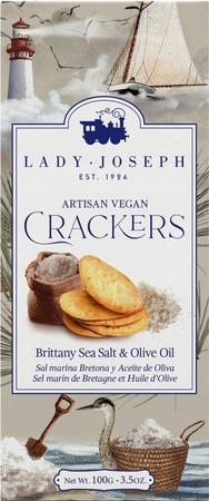LADY JOSEPH SEA SALT + OLIVE OIL VEGAN CRACKERS 100G