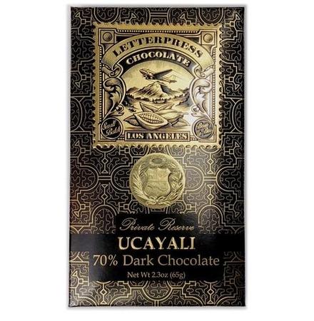 LETTERPRESS UCAYALI 70% DARK CHOCOLATE  