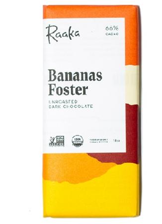 RAAKA BANANA FOSTER 68% DARK CHOCOLATE BAR